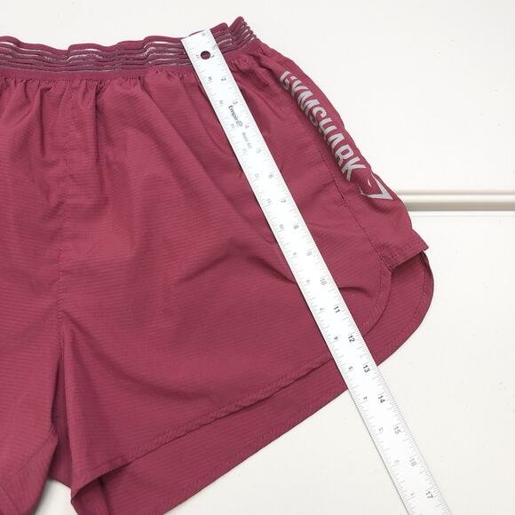 Gymshark Mesh Waits Running Shorts Women’s Sz Large Deep Red Lightweight - Picture 4 of 6